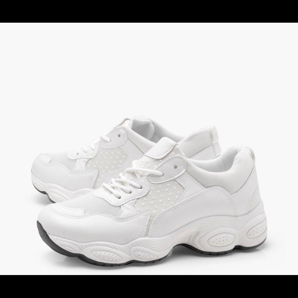 Chunky white sneakers